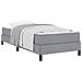 Letto a molle con materasso Grigio chiaro 90 x 190 cm Tessuto - Foto miniatura 3