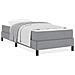 Letto a molle con materasso Grigio chiaro 90 x 190 cm Tessuto - Foto miniatura 4