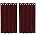 Tende con tende 2 pcs Rosso vino 140 x 140 cm Velluto - Foto miniatura 1