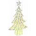Albero di Natale con 160 LED Bianco caldo 150 cm PET - Foto miniatura 1
