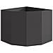 Vaso d'angolo Nero 60 x 60 x 50 cm Acciaio - Foto miniatura 5