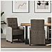 Sedie da Pranzo con Ruote 2 pcs Grigio scuro 57 x 67 x 98 cm - Foto miniatura 2