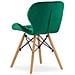 WAKO Sedia in velluto verde dal design moderno per soggiorno x2 - Foto miniatura 5