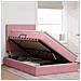 Letto con contenitore e materasso Rosa 120 x 200 cm Velluto - Foto miniatura 4
