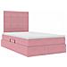 Letto con contenitore e materasso Rosa 120 x 200 cm Velluto - Foto miniatura 5