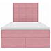 Letto con contenitore e materasso Rosa 120 x 200 cm Velluto - Foto miniatura 7