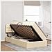 Letto con contenitore e LED con led Crema 90 x 190 cm Tessuto - Foto miniatura 4