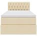 Letto con contenitore e LED con led Crema 90 x 190 cm Tessuto - Foto miniatura 8