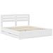 Struttura del letto Bianco 200 x 200 cm Legno Ingegnerizzato - Foto miniatura 4