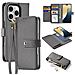 Cover Cartera per iPhone 16 Pro - Pelle /PU, Grigio - Foto miniatura 1