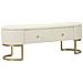 Panca Con Portaoggetti Vkh302-bianco-legno-120x40x43 Cm - Foto miniatura 1