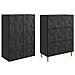 Set di armadi 2 pcs Nero 66 x 34,5 x 90 cm Legno ingegnerizzato - Foto miniatura 3