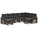 Set Divano da Giardino 9 pcs Grigio e Grigio Scuro polyrattan - Foto miniatura 1