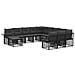Set Divano da Giardino 12 pcs Nero e Grigio scuro polyrattan - Foto miniatura 1