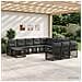 Set Divano da Giardino 12 pcs Nero e Grigio scuro polyrattan - Foto miniatura 2