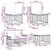 Set Divano da Giardino 12 pcs Nero e Grigio scuro polyrattan - Foto miniatura 9