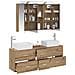 Set di mobili per il bagno 4 pcs Rovere Artigianale - Foto miniatura 3