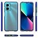 Coperchio Primaverile In Gel Con Cornice Colorata, Progettato Per Xiaomi Redmi 10, Blu Scuro. - Foto miniatura 3