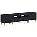 Mobile TV LED a 5 pezzi Nero Legno ingegnerizzato - Foto miniatura 1