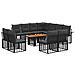 Set Divano da Giardino 12 pz Nero e Grigio scuro polyrattan - Foto miniatura 1