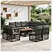 Set Divano da Giardino 12 pz Nero e Grigio scuro polyrattan - Foto miniatura 3