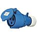 Presa Mobile Industriale 220V 16A 2P+T IP44 Blu - Foto miniatura 1