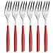 Servizio Posate 6 Pz. Forchetta Dolce ""glamour"" Rosso - Foto miniatura 1