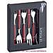 Servizio Posate 6 Pz. Forchetta Dolce ""glamour"" Rosso - Foto miniatura 2