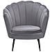 Poltrona In Velluto Grigio Lovikka - Foto miniatura 6
