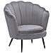 Poltrona In Velluto Grigio Lovikka - Foto miniatura 1