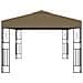Gazebo con Luci a Stringa LED 3x4 m in Tessuto Grigio Talpa - Foto miniatura 3