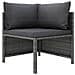 Set Divani Da Giardino 9 Pz Con Cuscini In Polyrattan Grigio - Foto miniatura 1