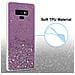 Custodia Compatibile Con Samsung Galaxy Note 9 In Viola Con Glitter - Coperchio Protettivo In Silicone Tpu Flessibile Con Glitter Scintillanti - Foto miniatura 3