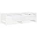 Dormeuse Estraibile Bianca Legno Massello Di Pino 2x (90x190) Cm - Foto miniatura 2