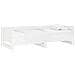 Dormeuse Estraibile Bianca Legno Massello Di Pino 2x (90x190) Cm - Foto miniatura 3