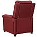 Poltrona Massaggiante Reclinabile Rosso Vino In Tessuto - Foto miniatura 3