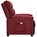 Poltrona Massaggiante Reclinabile Rosso Vino In Tessuto - Foto miniatura 4