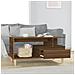 Tavolino Salotto Rovere Marrone 90x49x45 Cm Legno Multistrato - Foto miniatura 3