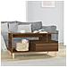 Tavolino Salotto Rovere Marrone 90x49x45 Cm Legno Multistrato - Foto miniatura 1