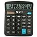 Calcolatrice Da Tavolo Con 12 Cifre Ad Energia Solare E Batteria Aa Nero - Foto miniatura 1