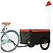 Rimorchio Da Bici Da Carico Nero E Arancione 45 Kg In Ferro - Foto miniatura 3