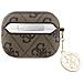 Cover Per Airpods Pro 2 4g Script Con Charm Brillante Ornato Da Strass, Marrone - Foto miniatura 2