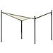 Gazebo 350x350 Cm Da Esterno Giardino Con Struttura In Acciaio Resistente E Copertura Irregolare In Poliestere Alicante - Foto miniatura 1