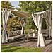 Gazebo 350x350 Cm Da Esterno Giardino Con Struttura In Acciaio Resistente E Copertura Irregolare In Poliestere Alicante - Foto miniatura 3