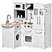 Cucina Giocattolo In Legno Per Bambini 3-6 Anni Con 14 Accessori, Forno E Lavandino, 82x65x87 Cm, Bianco - Foto miniatura 1