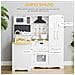 Cucina Giocattolo In Legno Per Bambini 3-6 Anni Con 14 Accessori, Forno E Lavandino, 82x65x87 Cm, Bianco - Foto miniatura 5
