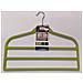 Set 2 Grucce Per Pantaloni 3 Spazi 45cm - Materiale Simil Velluto Antiscivolo - Colore Verde Lime - Marrone - Foto miniatura 1