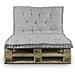 Cuscino Mattonella Per Seduta-schienale Divani Pallet Cuscino Per Bancale 60x60 Grigio - Foto miniatura 2