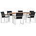Set da Pranzo da Giardino  7 Pezzi in Legno Massello di Acacia, Tavolo da Pranzo Esterno  180x90x75 cm in Legno Massello di Acacia - Foto miniatura 1