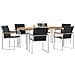Set da Pranzo da Giardino  7 Pezzi in Legno Massello di Acacia, Tavolo da Pranzo Esterno  180x90x75 cm in Legno Massello di Acacia - Foto miniatura 3